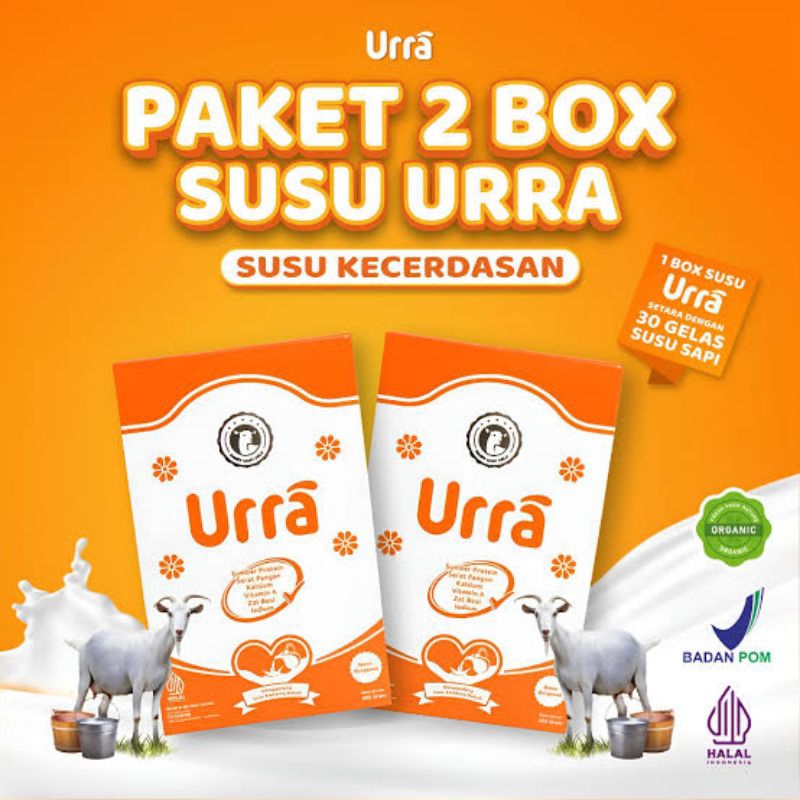 

2 Box Susu kambing Saneen URRA -200 GRAM ( Susu Penambah Berat Badan & tinggi Badan dll )