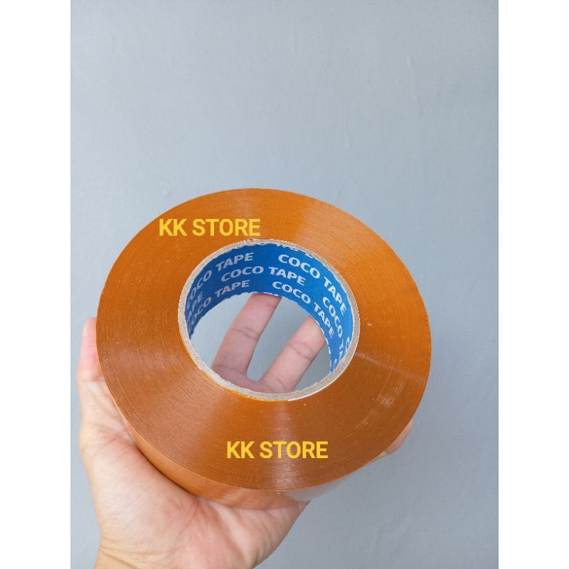 

Lakban coklat super jumbo 45mm 500yard 45mic lakban jumbo 500 yard