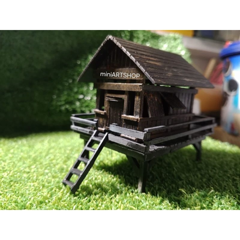 miniatur rumah panggung adat kalimantan/suku dayak/COD
