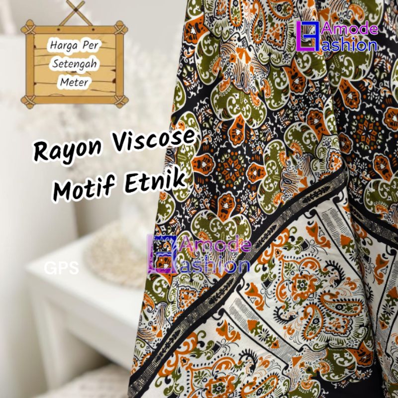 Kain Rayon Viscose Motif Etnik
