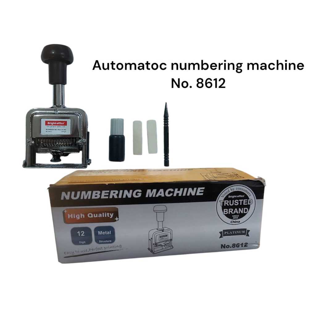 

Cap Stempel Urutan Nomor Otomatis BRIGHT OFFICE Numbering Stamp Nomerator 12 digit