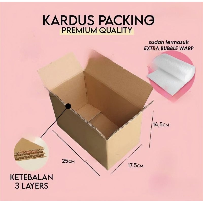 

Kardus Packing Premium + Ekstra Bubble