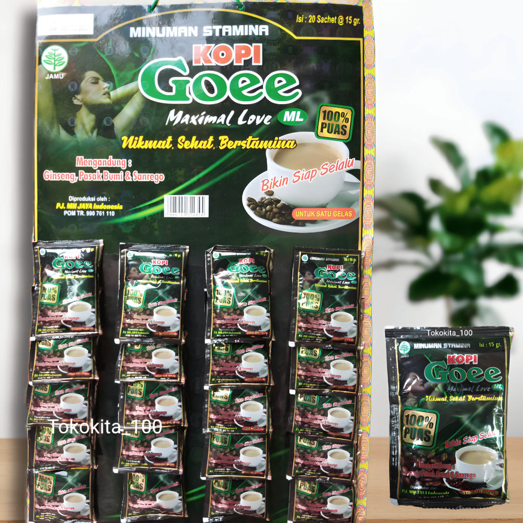 

Kopi Goee 100% Original Isi 20 Sachet 1 Hanger Minuman Herbal Stamina Pria