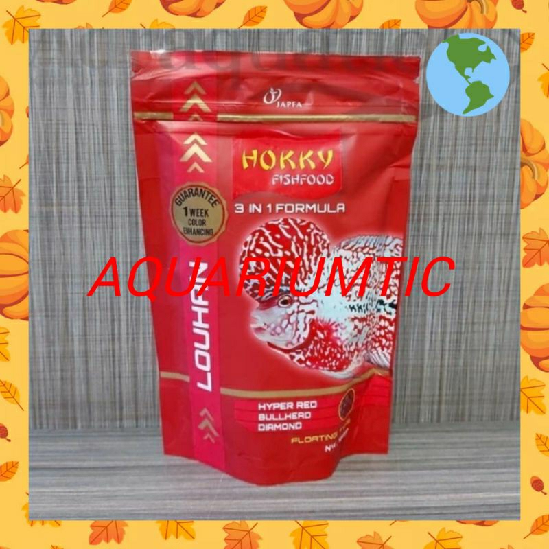 PELET IKAN LOUHAN HOKKY 3IN1 FORMULA 100GR PELET IKAN LOUHAN