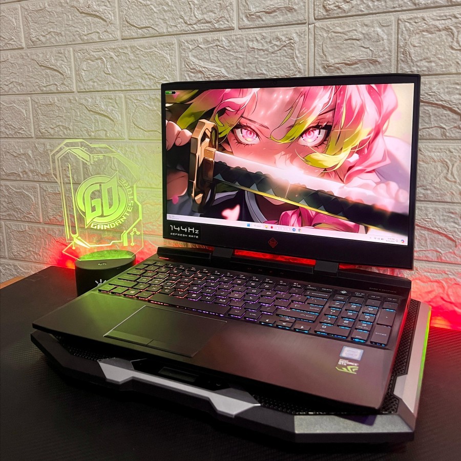 HP Omen 15 i7 GDDR5X 1060 Full Power 144 FHD 100% sRGB Gaming Desain Laptop || not Nitro 5 Legion 5 