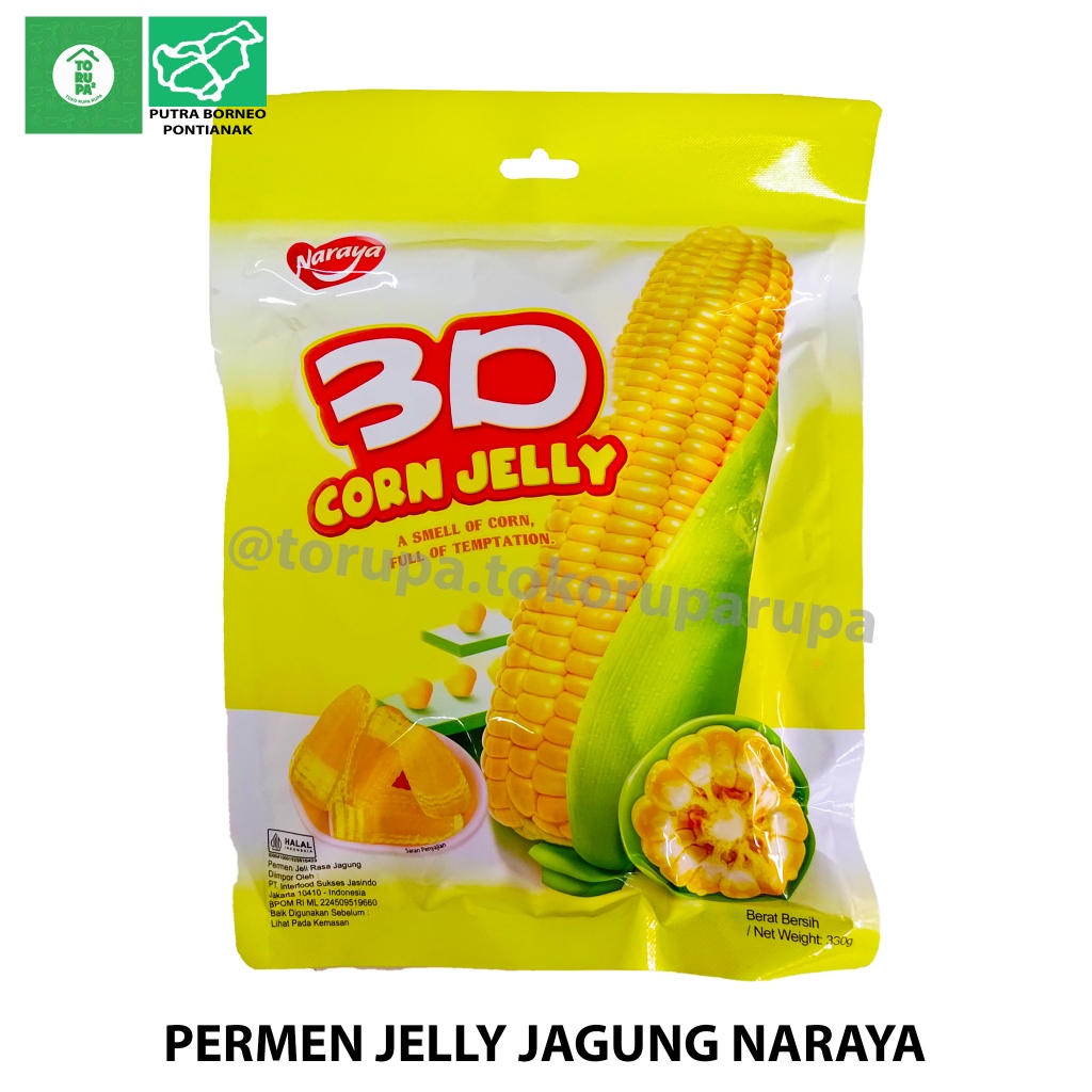 

Permen Jelly Jagung Naraya 330gr / Permen Jeli Mangga / Corn Jelly Candy / Permen Hari Raya Imlek