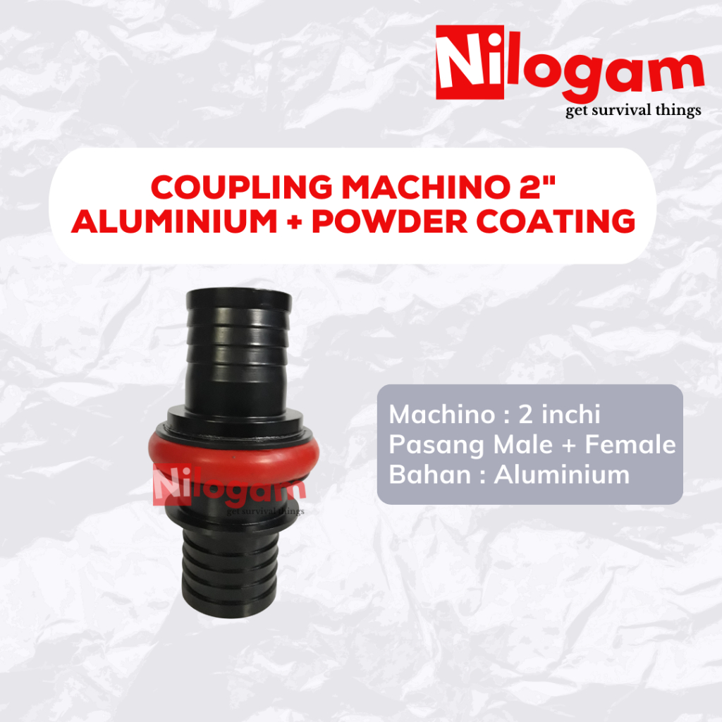 Coupling Machino 2" inchi Aluminium Powder Coating