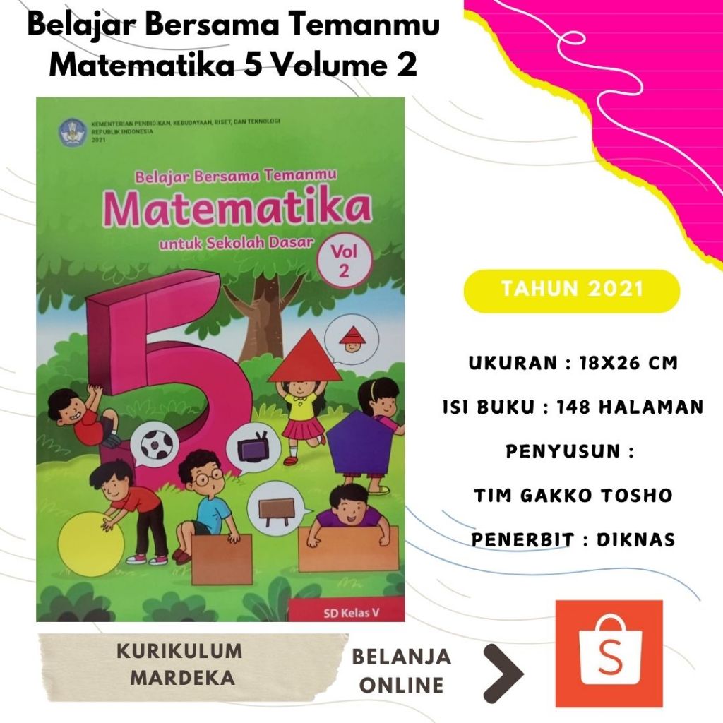 Belajar Bersama Temanmu Matematika Kelas 5 Volume 2 - Kurikulum Merdeka