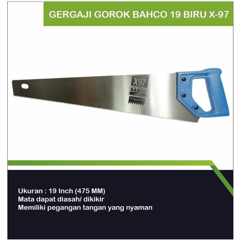 Gergaji Gorok Bahco 19 Biru X-97 / Gergaji Kayu Bahco/Graji/Gergaji tangan /gergaji manual