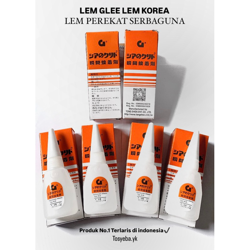 

PEREKAT GLEE || LEM TETES G || Lem Korea Instant Cyanoacrylate Glue LEM KOREA SERBAGUNA LEM PEREKAT SUPER GLEELIFE