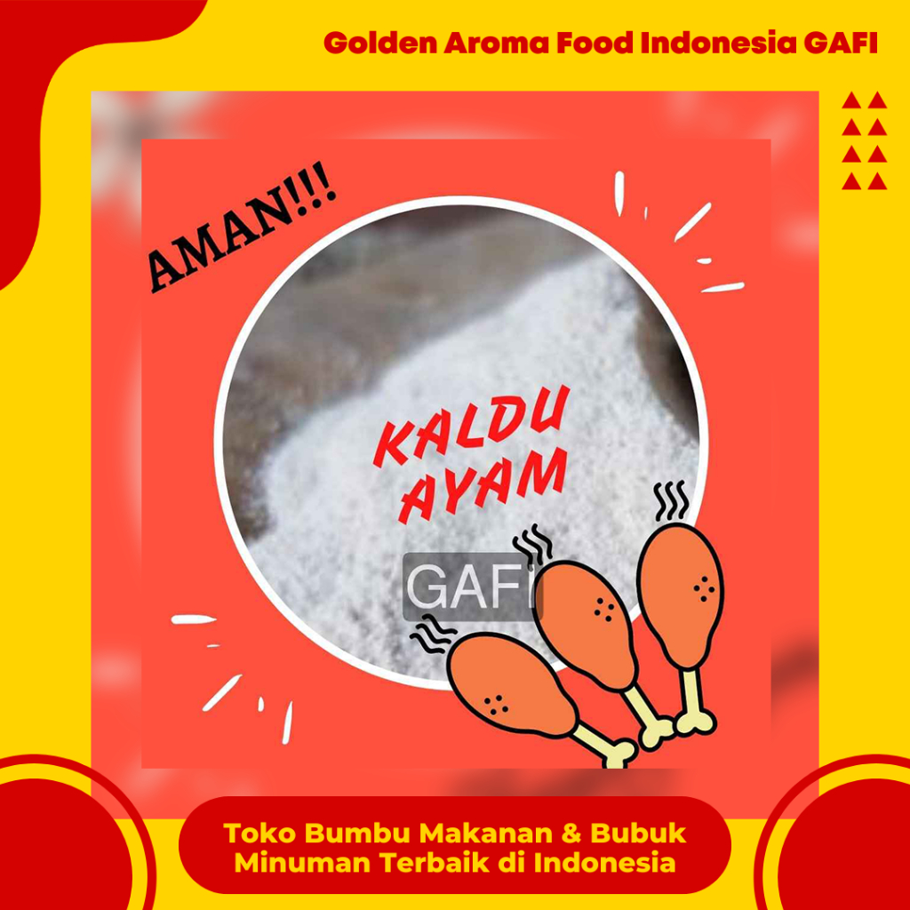

GAFI Food Bumbu Tabur Rasa Kaldu Ayam 1 Kg Murah Lezat Halal, chicken stock Flavour Seasoning Powder 1Kg