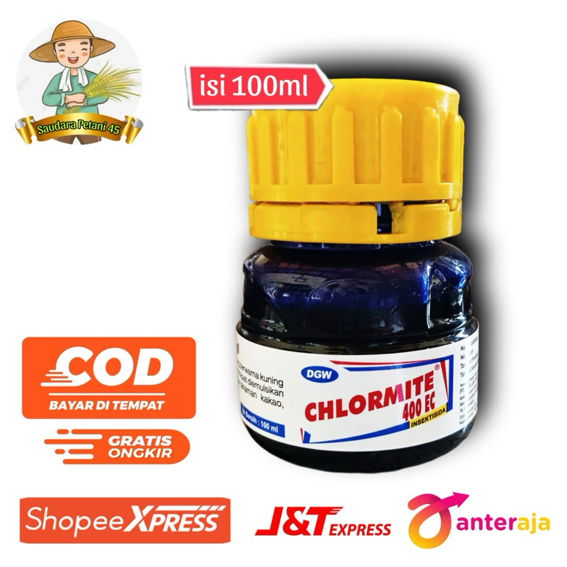 insektisida CHLORMITE 400 EC 100ml mengendalikan hama ulat pada berbag