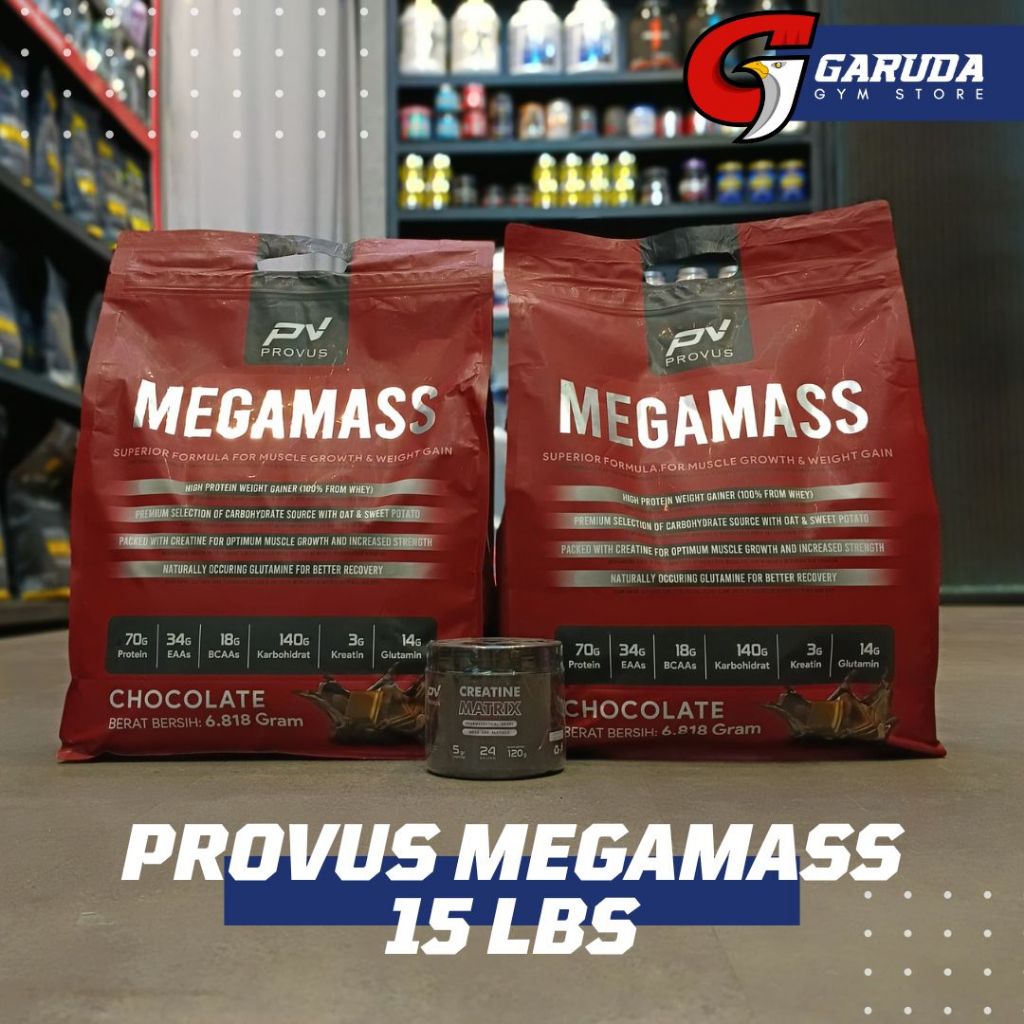 PROVUS MEGA MASS Megamass Gainer 15 LBS 15LB BPOM HALAL