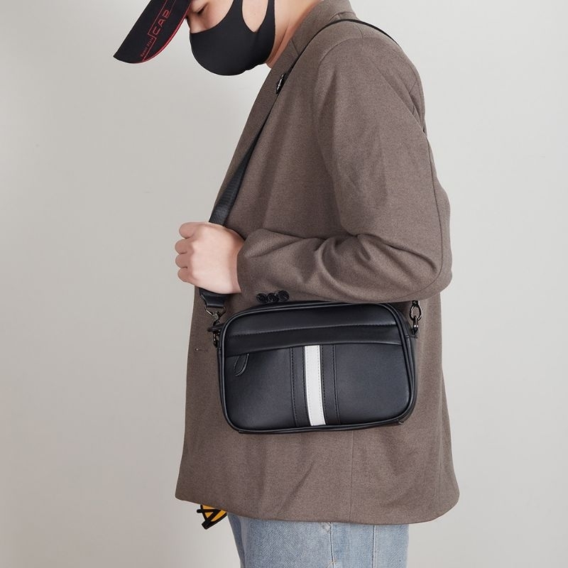 EVERBAG Tas Selempang Pria Kulit Tas Kulit Pria Tas Pria Tas Jalan