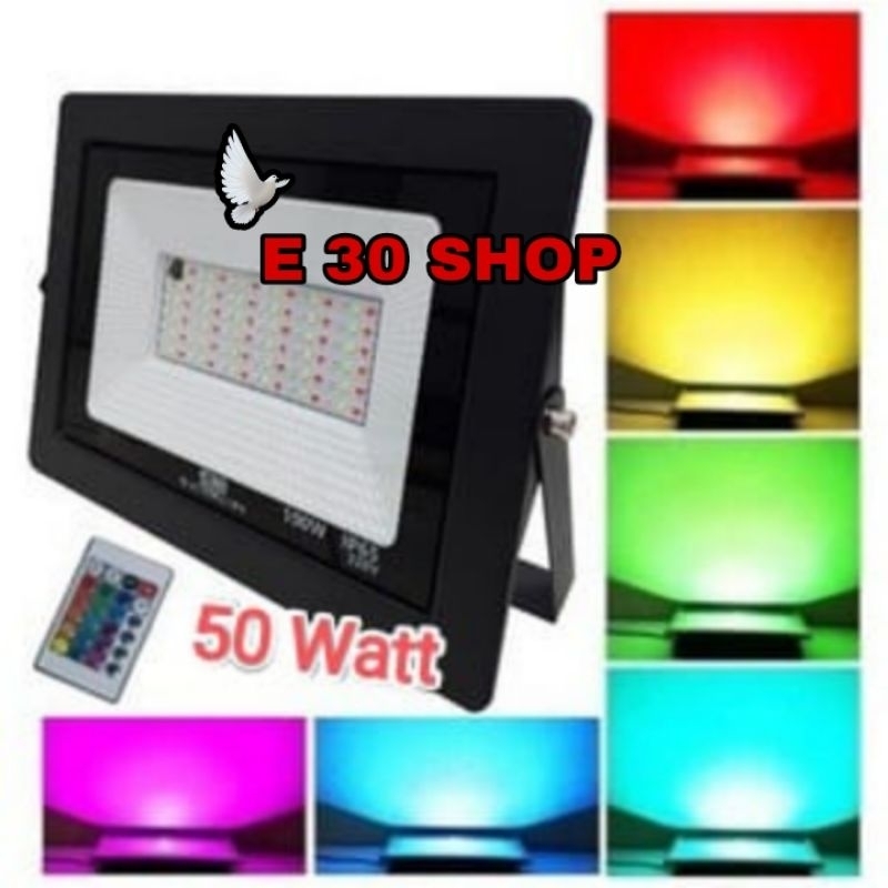 Lampu Sorot / Kap Sorot RGB Semny 50 Watt Warna Warni