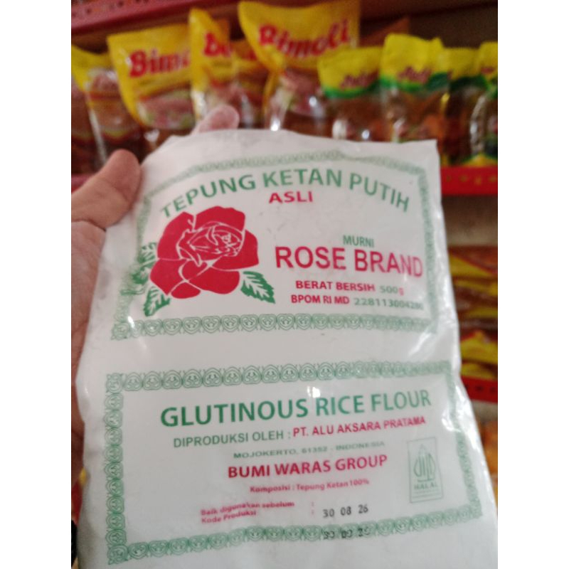 

TEPUNG KETAN MAWAR ROSE BREAND 500GR/TEPUNG MAWAR