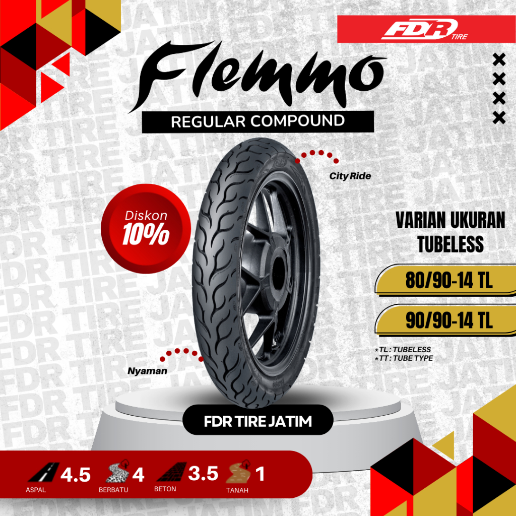 FDR TL FLEMMO  Ban Motor Ring 14 - Tubeless