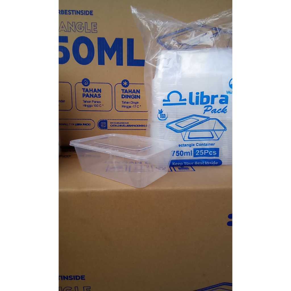 Thinwall Rectangle Libra 750ml isi 25 set