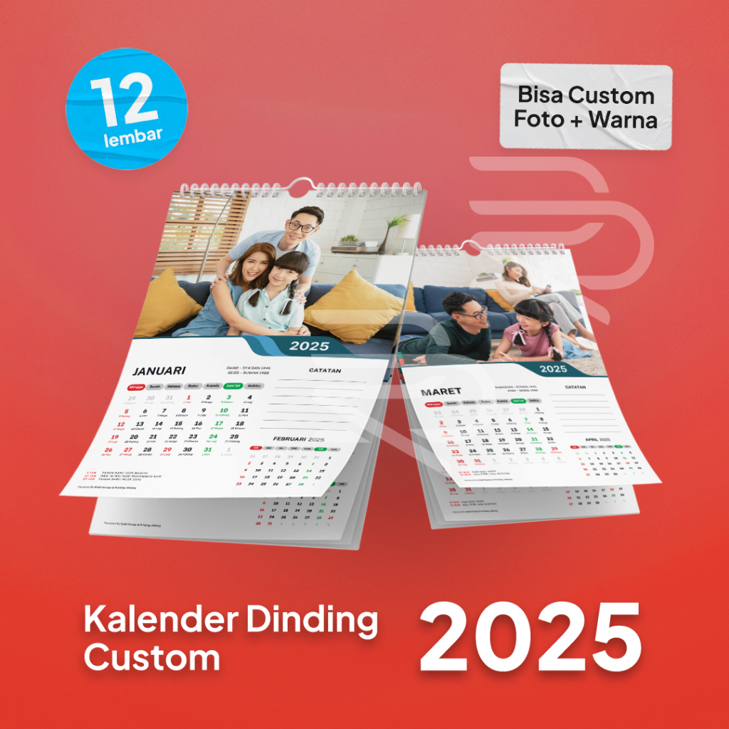 

Kalender 2025 Dinding Custom 12 Lembar - Kalender Dinding 2025 Custom