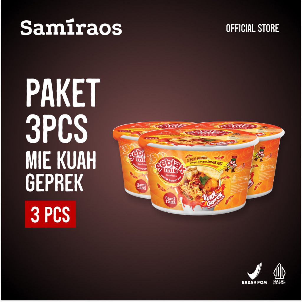

SAMI RAOS - 3 Pcs Seblak Mie Kuah Geprek