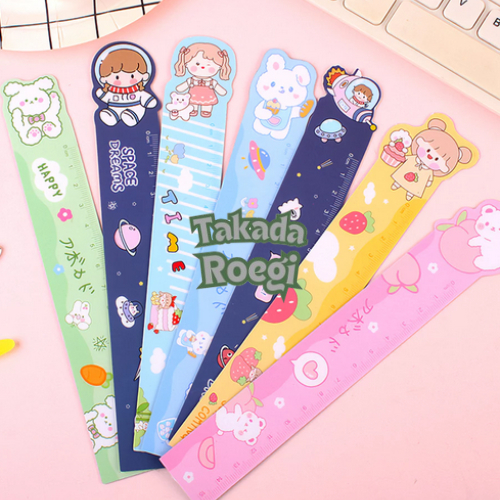 

Penggaris Garisan Lentur Fleksibel Perlengkapan Sekolah Anak 15cm Motif Lucu Anti Patah Portabel