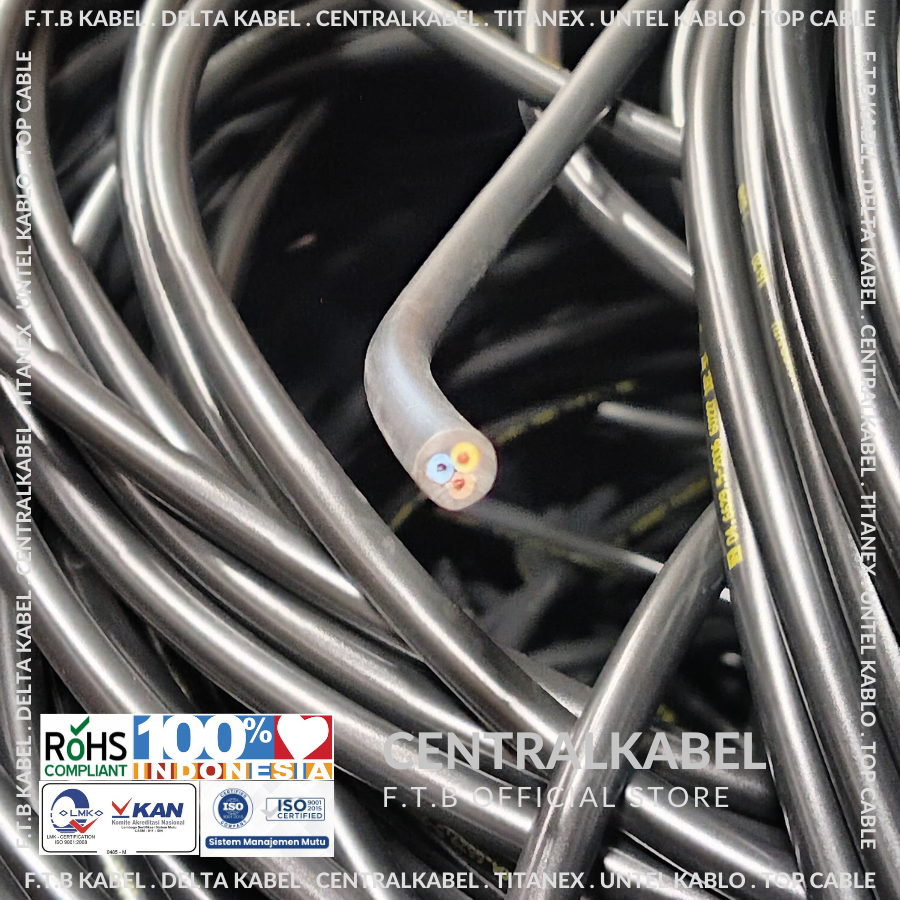 SNI Fleksibel Central Kabel NYYHY 3 x 0,75 3x0,75 3x0.75 3 x 0.75 100M