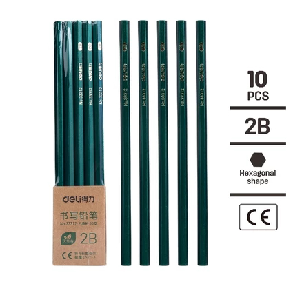 

Combo Set 2 - 10pcs Pensil 2B + 3pcs Penghapus + Rautan Putar