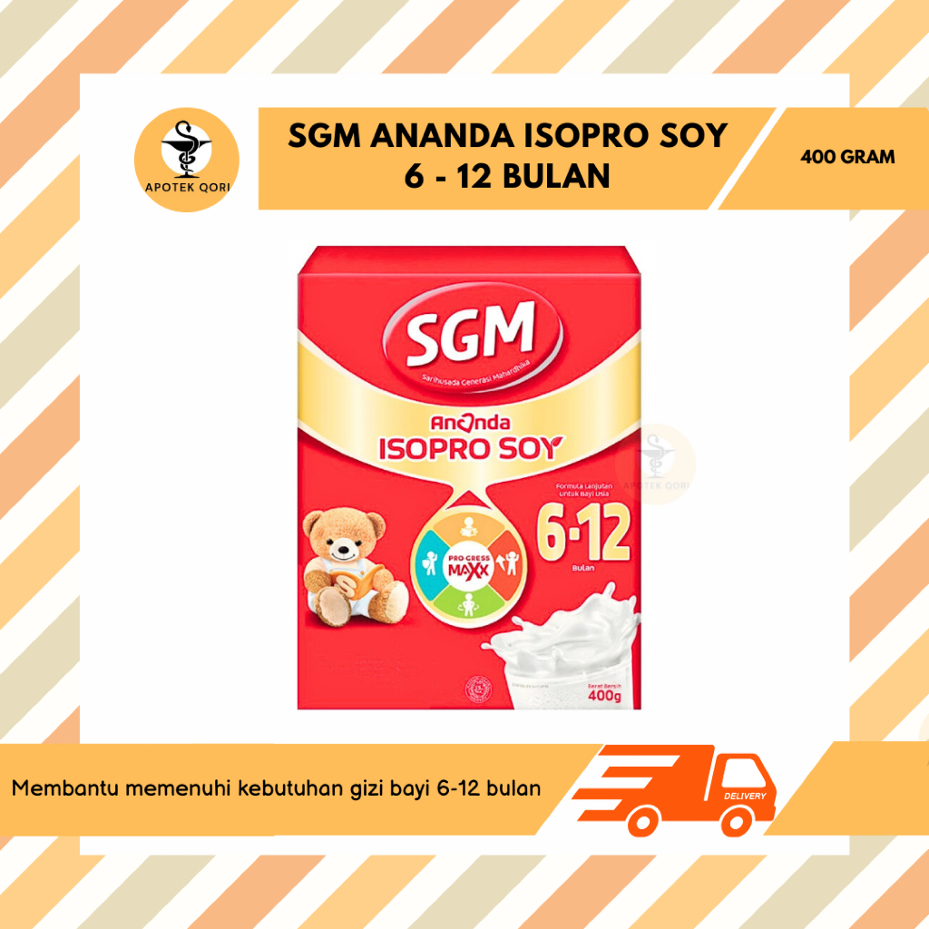 SGM ANANDA ISOPRO SOYA 6-12 BULAN 400 GRAM/SUSU SOYA ALERGI SUSU SAPI