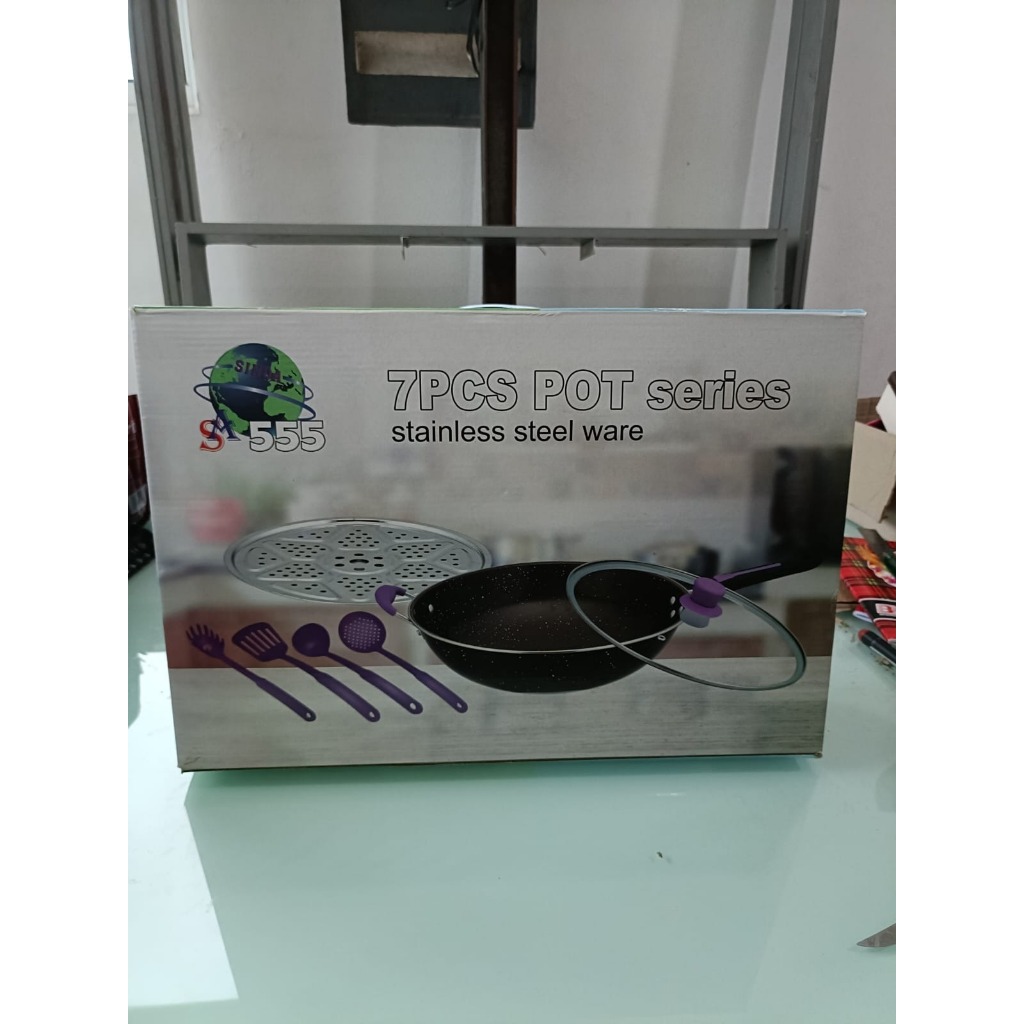 PROMO CUCI GUDANG/PANCI SET K-6326 32CM/PAN SET 7PCS POT SERIES  SINDA 555