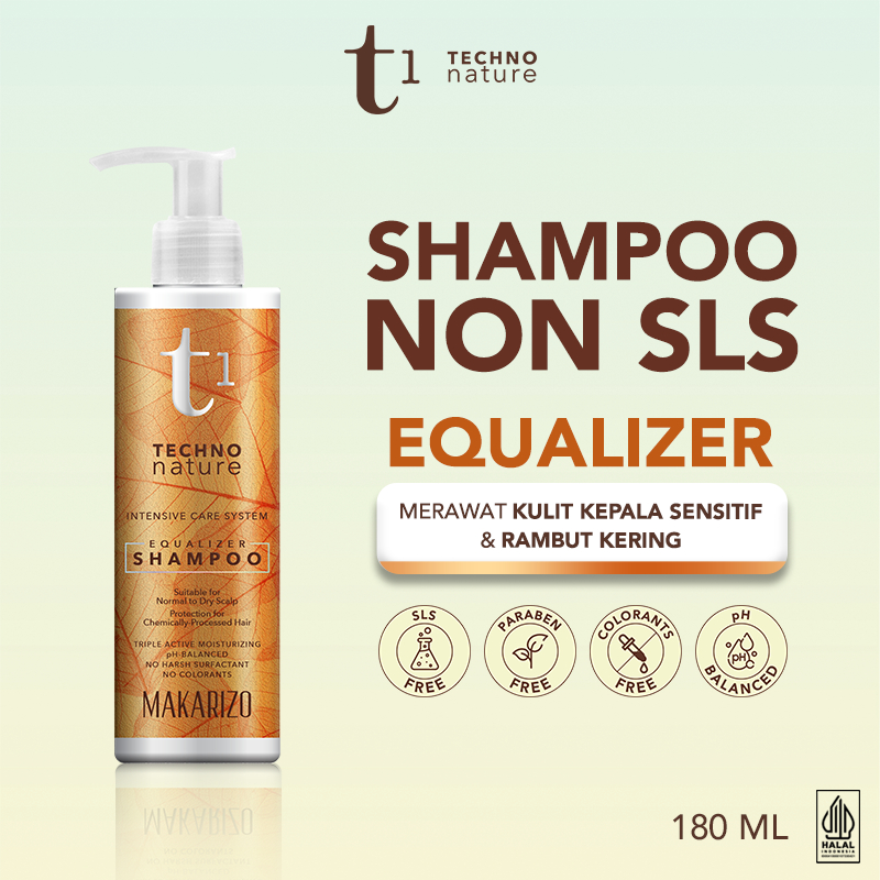 Makarizo T1 Techno Nature Equalizer Shampoo 180 mL - Shampo Non SLS