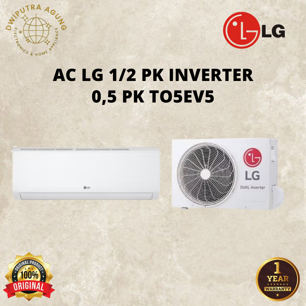 AC LG 1/2 PK INVERTER PK TOSEV5 / AC Inverter 0.5 PK TOSEV5 1/2PK / 0,5PK NEW