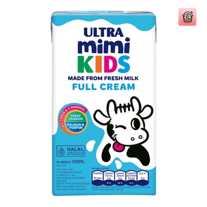 

Ultra Mimi Kids Susu UHT Full Cream Kotak 40x125 ml Karton/Dus