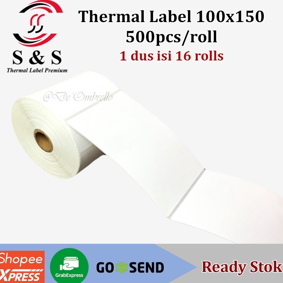 

KODE PRODUK SAAQP8965 5pcs Thermal Label Stiker 1 x 15 x 5 pcsroll Ukuran A6 Premium Quality