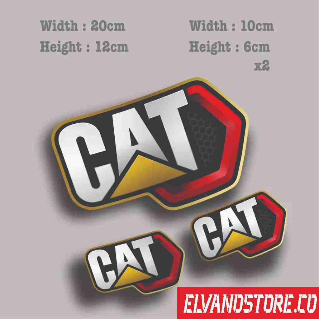 3 PCS Decal Sticker Printing Logo Caterpillar Stiker Alat Berat Stiker Print High Quality