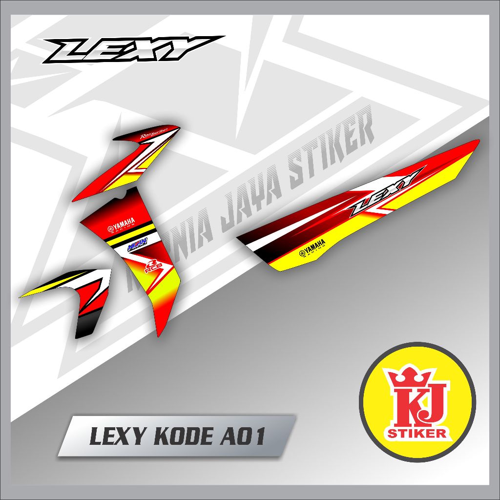 KJ STIKER Promo Stiker Motor LEXI Stiker Striping Motor LEXI Kode A01