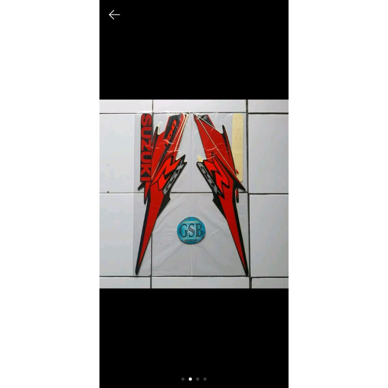Stiker motor striping GSX 150 r 2017 hitam