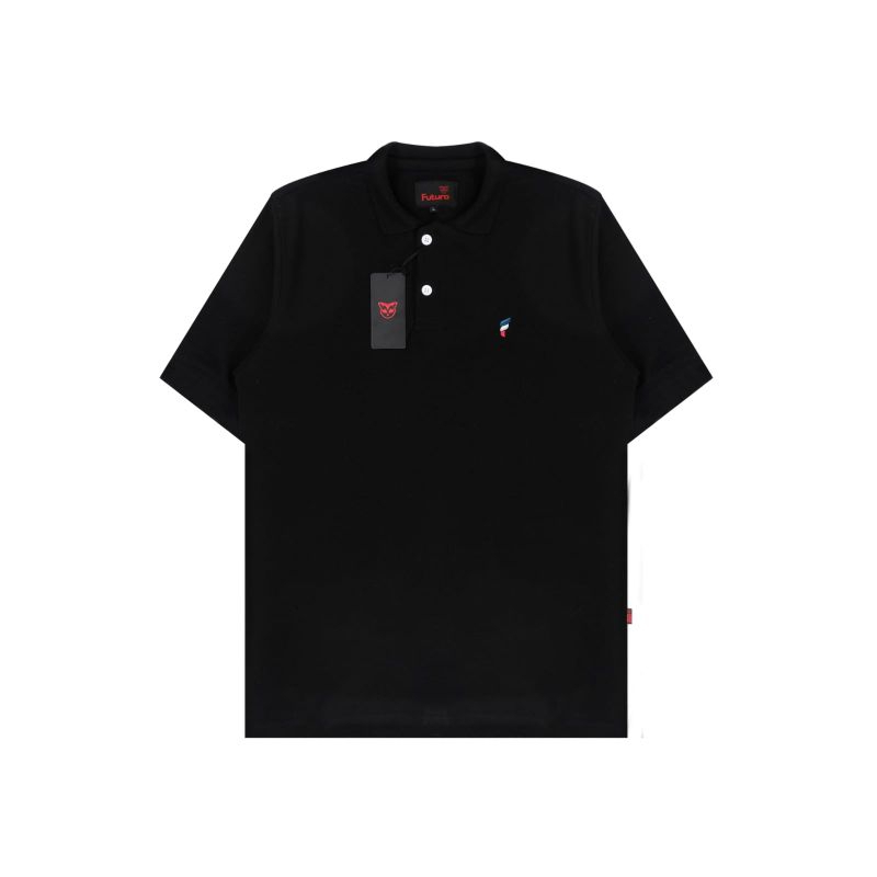 Baju Pendek Kaos Kerah Polos Pria Lakos Premium Dewasa - Pendek Panjang Biru Muda oversize