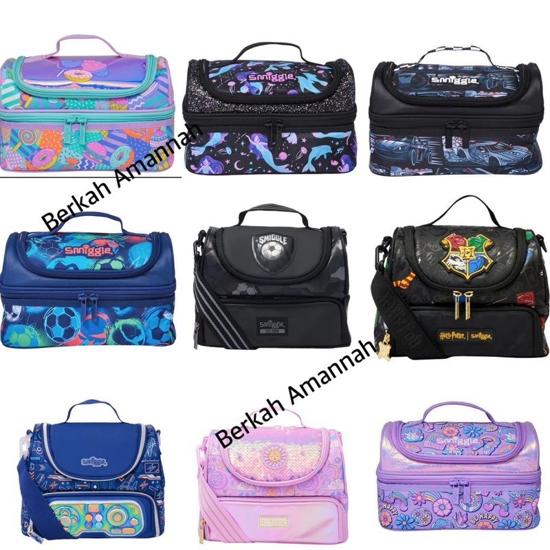 Tas bekal Smiggle Double Decker lunchbag/lunchbag smiggle original