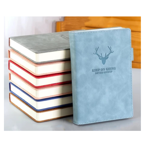 

Buku catatan, notepad, agenda rapat, catatan kerja, buku rencana kerja A5 dengan sampul kulit, cocok untuk bisnis harian