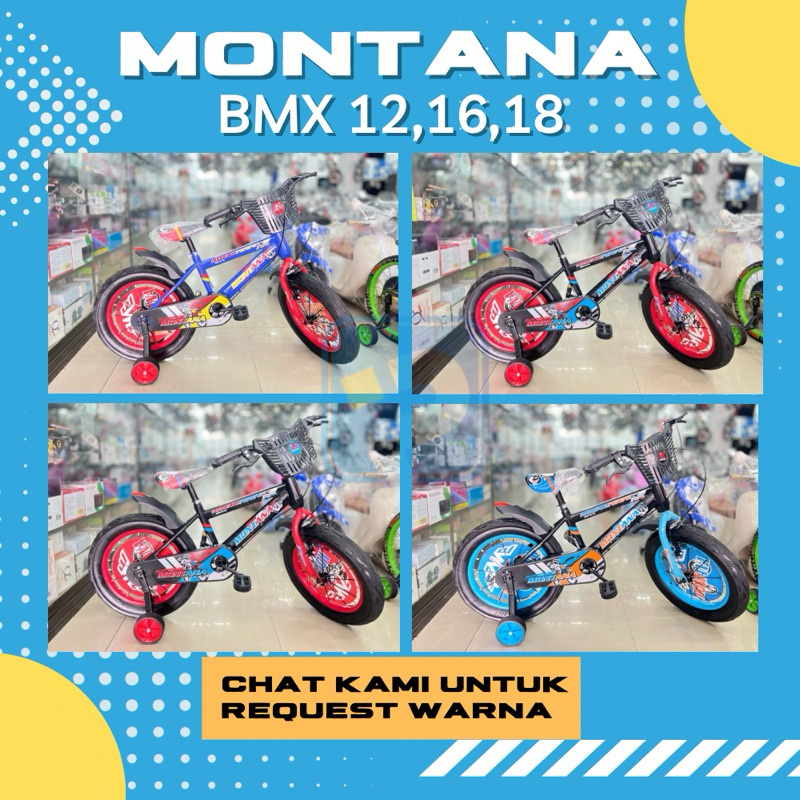 SEPEDA ANAK COWOK LAKI BMX 12 16 18 MONTANA STORM 2.5 / MONTANA MAX TERBARU [PROMO LAMONGAN]