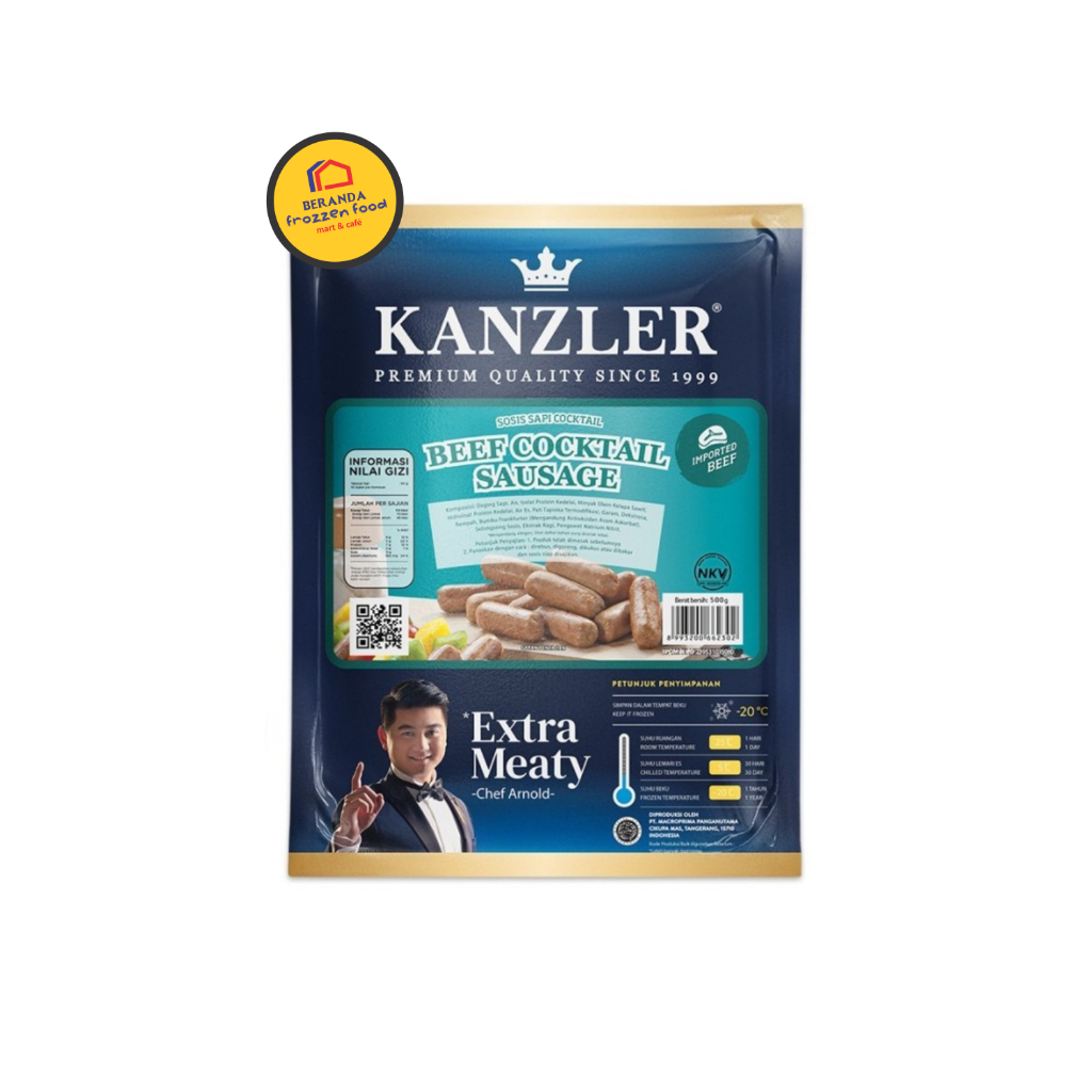 

KANZLER BEEF COCKTAIL 500GRAM/MURAH /100% HALAL / FROZEN FOOD / SOSIS / NAGET / DUMPLING / SIAP SAJI