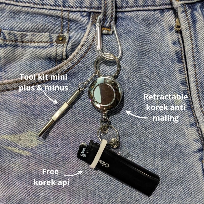 [LIMITED] KEYCHAIN CARABINER SKENA/ GANTUNGAN KUNCI KALCER / PENGAIT TAS KALCER - [AESTHETIC SERIES]