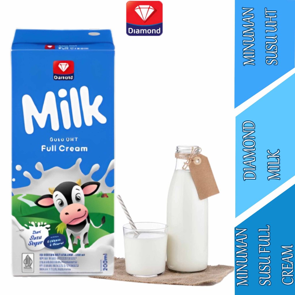 

Minuman Susu Full Cream - Diamond Milk - Minuman Susu UHT - 200ml