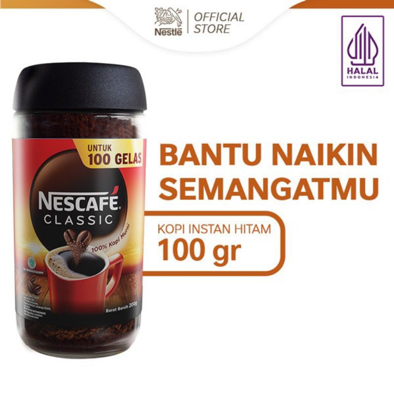 

NESCAFE CLASSIC Kopi Instant Kopi Hitam Jar 100 gr