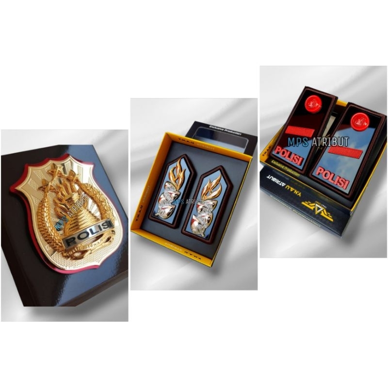 Atribut Tamtama Polri / Paket Pangkat Tamtama Polri Bharada/Bharatu/Bharaka/Abripda/Abriptu/Abrippol