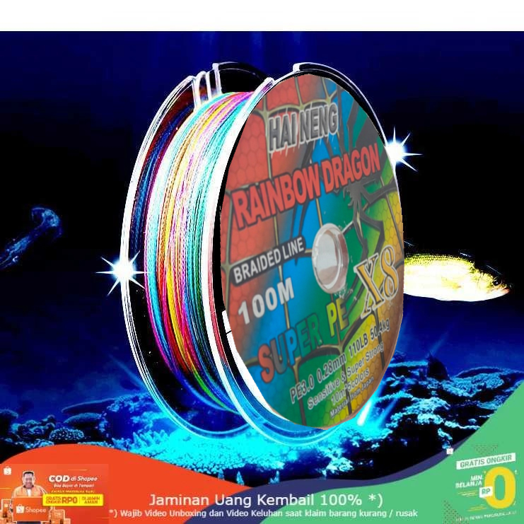 senar PE HAI NENG I PIRANHA X8 100m Multicolor Connecting