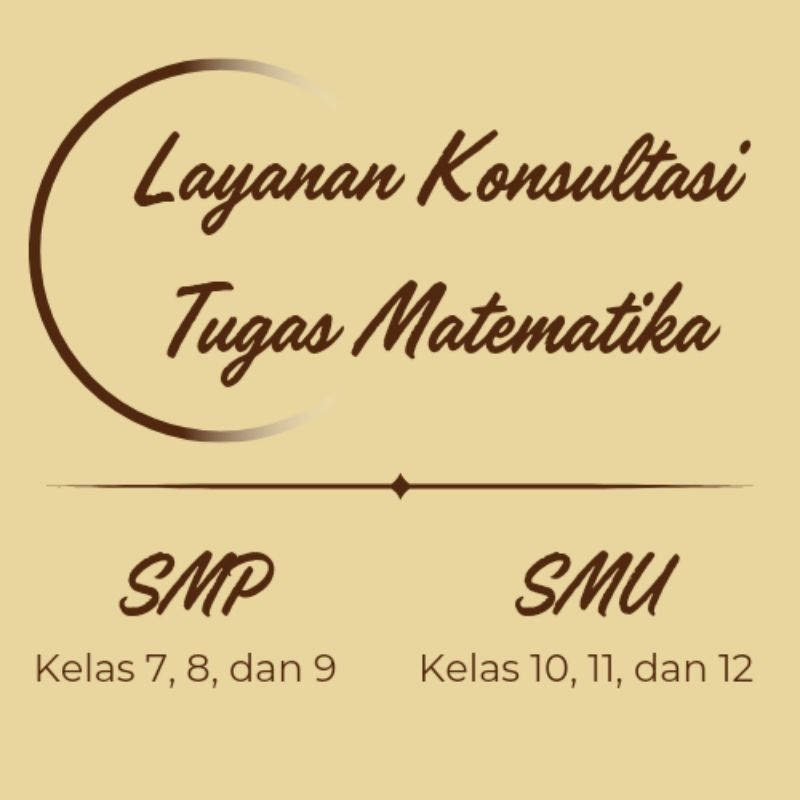 Layanan Konsultasi Matematika SMP SMU SMA