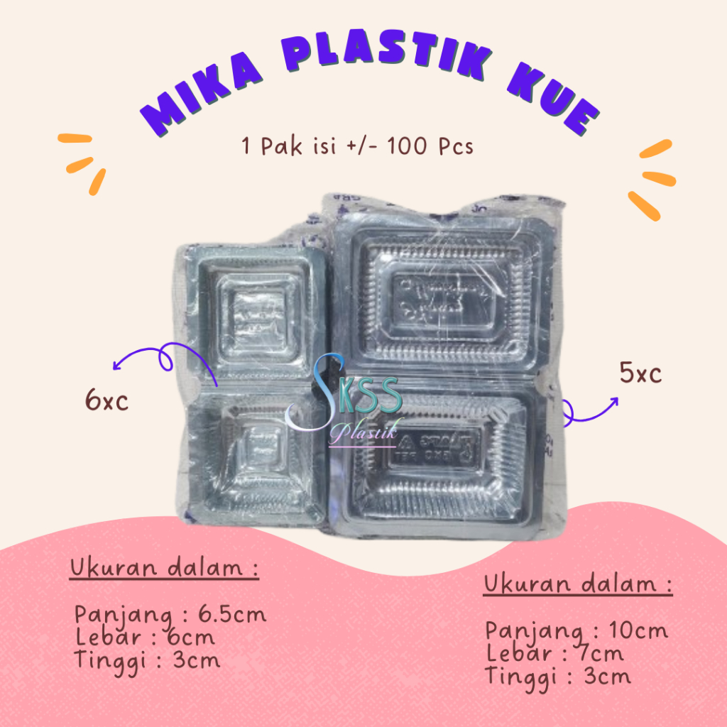 Mika Plastik Bening Kue Puding Makanan Nasi MMPG 5XC 6XC