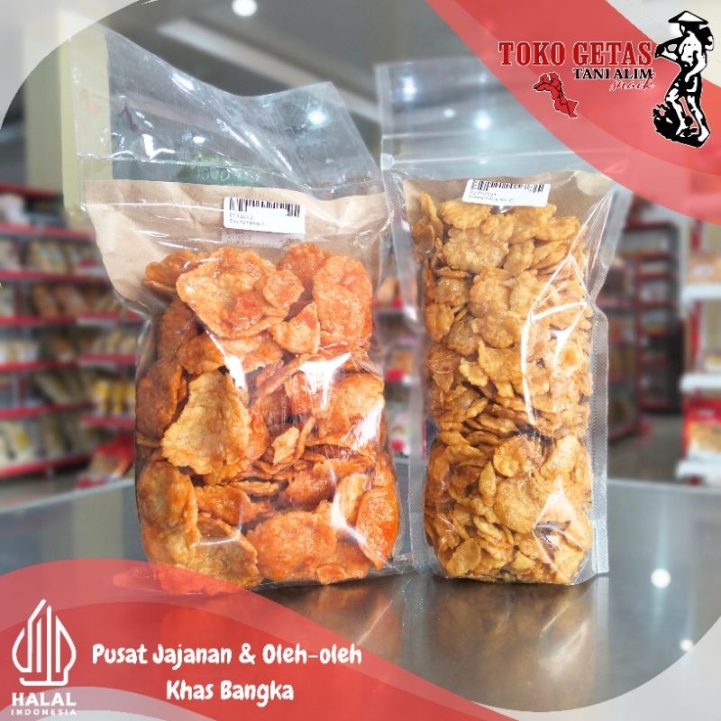 

Cemilan emping pedas/manis 500gr