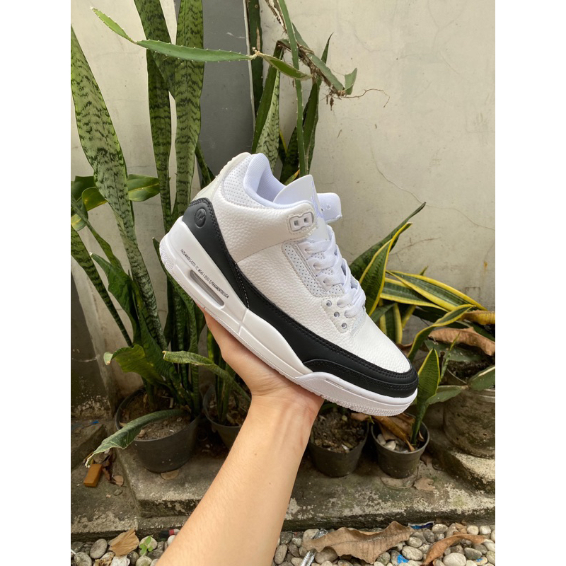 AIR JORDAN RETRO 3 FRAGMENT WHITE BLACK ORIGINAL QUALITAS PREMIUM
